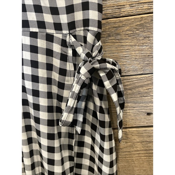 NWT Abercrombie & Fitch Dress Women's Size S Black/White Checkered Fit & Flare‎ - Picture 3 of 12
